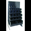 Quantum Storage Systems Steel Louvered Floor Rack, 36" W x 12-1/2 in D x 66" H, Black QSS-3666HCO